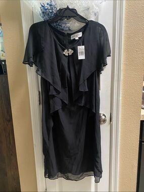 NWT Emma Street black midi dress.